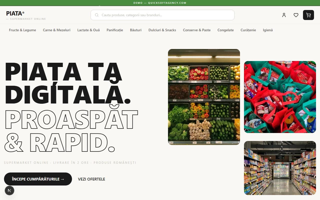 PIAȚA® — Supermarket Digital screen 1